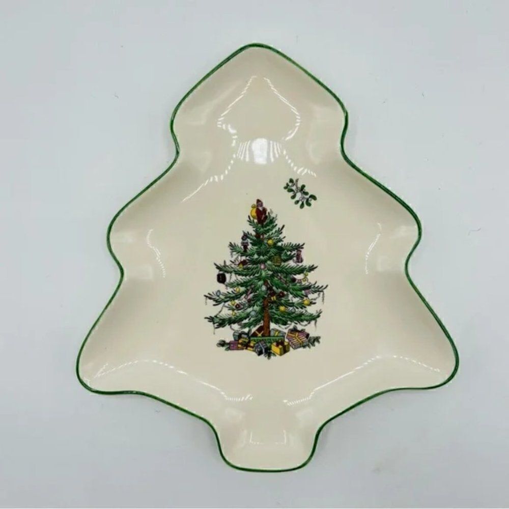 Spode Christmas Tree Trinket Dish Plate S3324